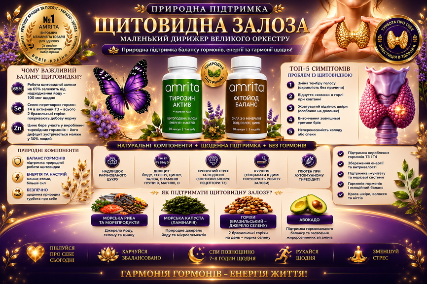 Природна підтримка щитовидної залози Amrita