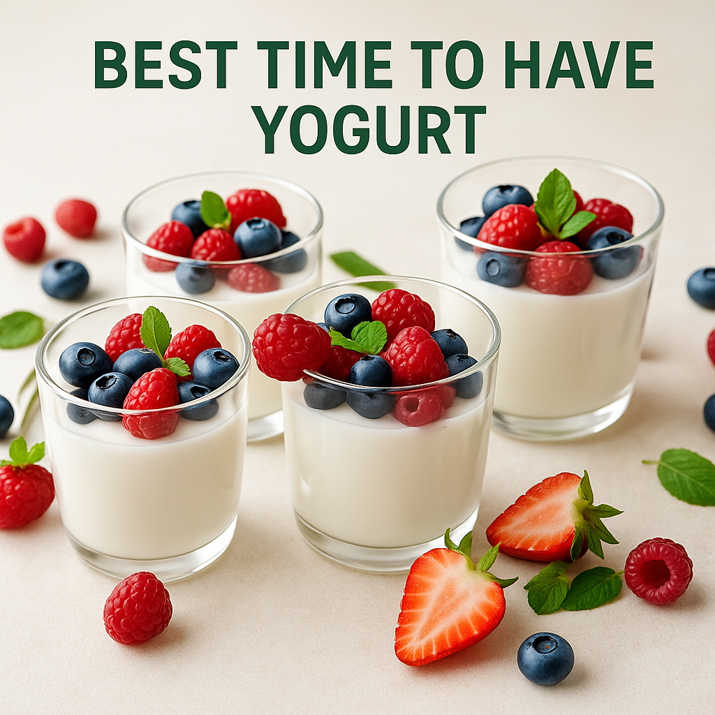 Best time to have yogurt — натуральний йогурт з ягодами