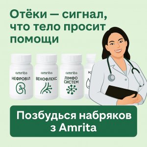 Отёки и очищение организма - комплексы Amrita для лимфо- и венодренажа