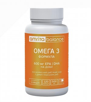 Омега 3 EPA/DHA Формула - 864 мг/день, з диких морських риб, Не содержит глицерин