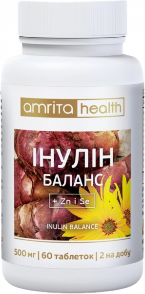 інулін баланс + zn та se (для травлення та здоров’я підшлункової залози), 60 табл