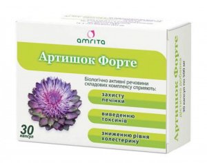 Здоровʼя печень. Артишок форте, 30 капсул